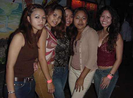 Chic girls at disco