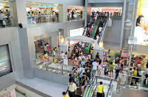 Inside MBK shopping center